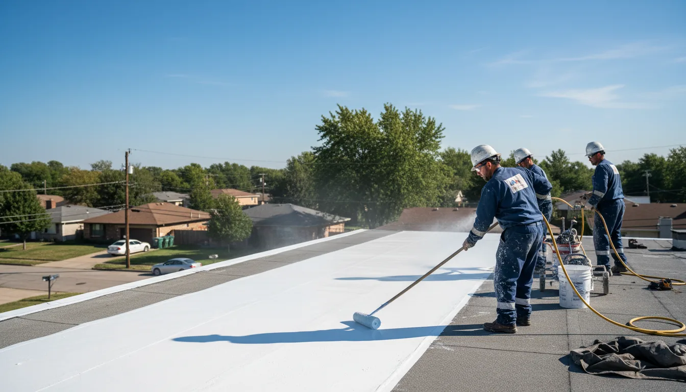 Commercial roof coating in Waelder, TX near me